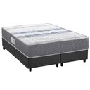 Ver imagem 1 de Conjunto Box Queen: Colchão Espuma Herval D60 / Ag65 Timeless + Base Crc Suede Gray (158x198)