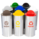 Ver mais imagens de Lixeira Coleta Seletiva Basculante 50l de Aço Inox: Preto