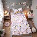 Ver imagem 3 de Jogo de Cama Portallar Solteiro Malha Mista Joy Princesas Magicas 2 Peças Rosa