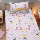 Ver imagem 4 de Jogo de Cama Portallar Solteiro Malha Mista Joy Princesas Magicas 2 Peças Rosa