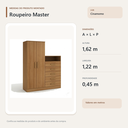 Ver imagem 4 de Guarda Roupa Master 2 Portas 5 Gavetas com Nicho Cinamomo Formimóveis