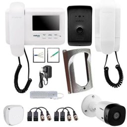 Kit Interfone Video Intelbras Câmera Extra e Extensão Audio - 2 Kit Interfone Video Intelbras Câmera Extra e Extensão Audio - 2