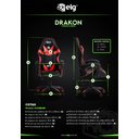Ver imagem 5 de Cadeira Gamer Ergonômica Drakon, Elg, Ch31bk, Inclinação até 135º e 140kg, Espuma D40, Vermelho