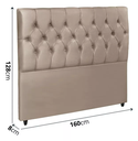 Ver imagem 2 de Cabeceira Box Estofada Veludo Cama Queen Bruna 160