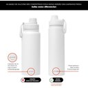 Ver imagem 5 de Base de Silicone para Garrafa Fresh 350ml e 650ml Gocase Rosa:rosa