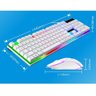 Kit Teclado + Mouse Semi Mecânico Gamer Led Rgb Branco M400 Luuk Young - 4