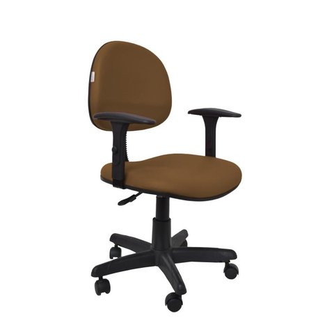 Cadeira Executiva Giratoria Zeus com Braco - Couro Sintetico Corano - Marrom