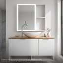 Ver mais imagens de Espelheira para Banheiro com 1 Porta Nicho LED Touch 68cm Resistente a Umidade
