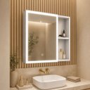 Ver imagem 1 de Espelheira para Banheiro com 1 Porta Nicho LED Touch 68cm Resistente a Umidade