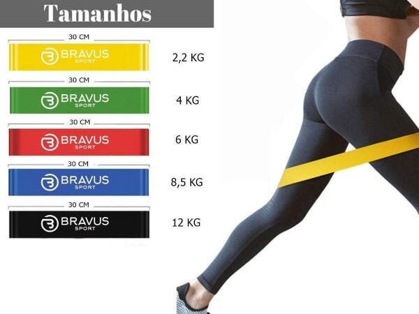 Super Bands Leve,Media E Forte + 5 Mini Bands Bravus Sport - 6