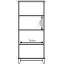 Ver imagem 5 de Cristaleira 2 Portas de Vidro Slim e Buffet Aparador 93 Cm 100% Madeira Bella Carvalho Fosco