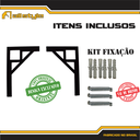 Ver imagem 4 de Mão Francesa Grande 20x30cm Quadrada PRETA All Style