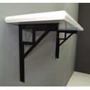 Ver imagem 2 de Mão Francesa Grande 20x30cm Quadrada PRETA All Style