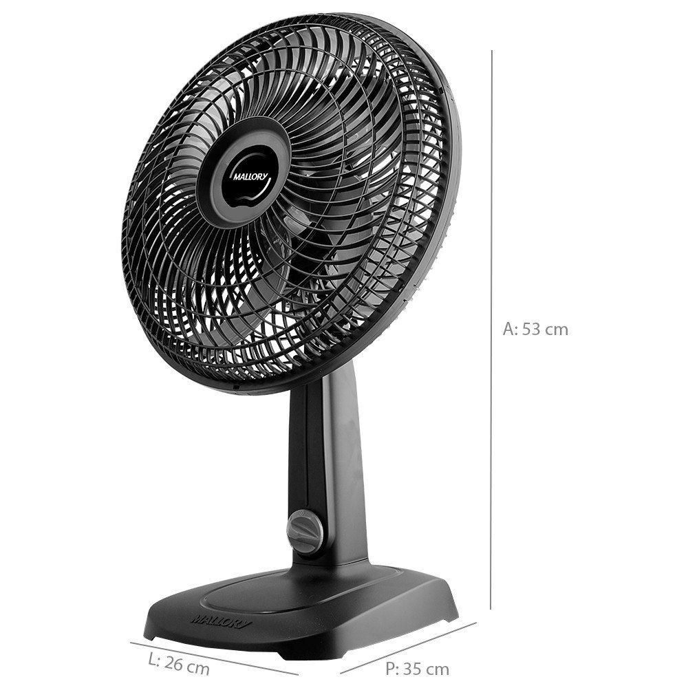 Ventilador de Mesa Mallory Turbo Compact 30cm 6 Pás 3 Velocidades B9440186 - 3