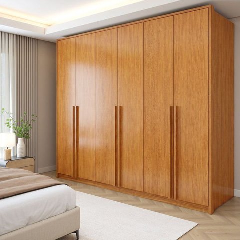 Guarda Roupa Casal 6 Portas 6 Gavetas 242,6cm Imperiale Premium Marrom/Cinamomo
