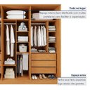 Ver imagem 6 de Guarda Roupa Casal 6 Portas 6 Gavetas 242,6cm Imperiale Premium Marrom/Cinamomo