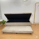Ver imagem 6 de Cama Box Baú Solteiro com Auxiliar (Bicama) + Colchão Solteiro Espuma D20 12cm | Kit Completo com Ca