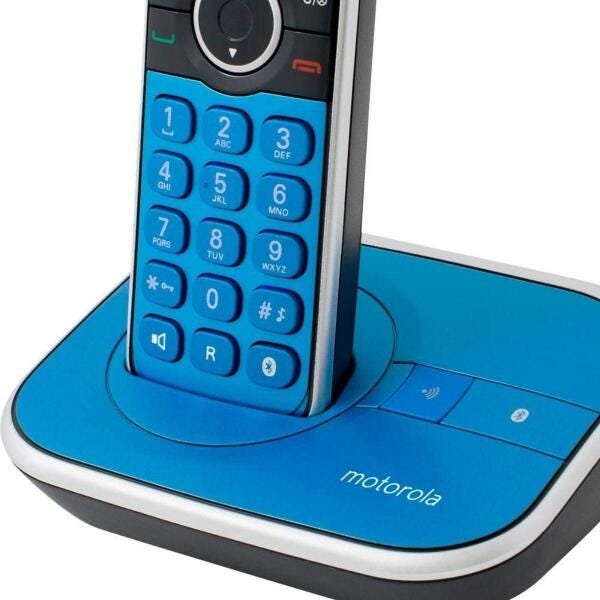 Telefone sem Fio, Dect com Id Viva Voz Bluetooth Azul - 3