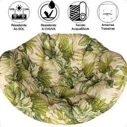 Almofada Confortável Futon para Balanço Ninho - Palmares Bege - 6