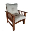 Ver imagem 5 de Poltrona Colonial Cancún de Madeira C/ Almofadas de Jacquard e Poliéster Creme