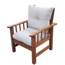 Ver imagem 7 de Poltrona Colonial Cancún de Madeira C/ Almofadas de Jacquard e Poliéster Creme