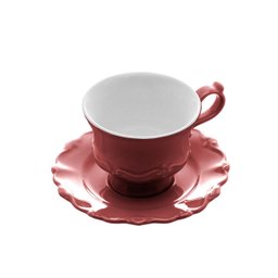 Conjunto 6 Xícaras Chá Porcelana C/pires 200ml Fancy Rose Wolff Rojemac 17747 - 2