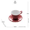 Conjunto 6 Xícaras Chá Porcelana C/pires 200ml Fancy Rose Wolff Rojemac 17747 - 6