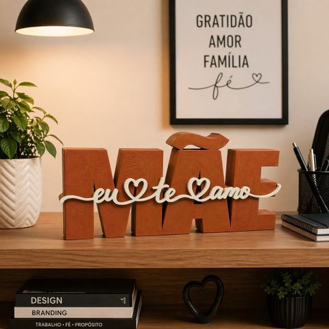 Letreiro Mãe Eu Te Amo Dia Das Mães Miira Studio