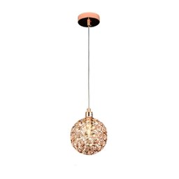 Lustre Pendente Globinho 1xg9 Aramado Cristal K9 Rose Bivolt - 4