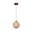 Ver imagem 4 de Lustre Pendente Globinho 1xg9 Aramado Cristal K9 Rose Bivolt