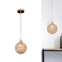 Ver imagem 1 de Lustre Pendente Globinho 1xg9 Aramado Cristal K9 Rose Bivolt