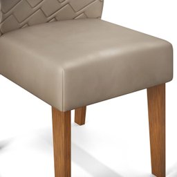 Conjunto de Sala de Jantar 4 Cadeiras Tampo sem Vidro 170x90 Cm Dj Móveis Kiara Freijó Lidia Kraft - 5