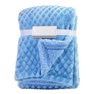 Manta de Microfibra com Sherpa Amor Bebê Soft - Azul - Loaní