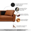 Ver imagem 3 de Sofá Decorativo Sala de Estar Champions 4 Lugares 240cm Bipartido Couro Conhaque - Mozzelar