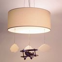 Ver imagem 2 de Luminária de Teto Pendente Infantil Avião 30cm:cru6200