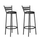 Ver imagem 1 de Banqueta Alta Cozinha com Encosto Luxe Bari - Kit 2 - Preto