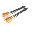 Ver imagem 1 de Cabo 3rca + 3rca Gold C/ Coaxial 2m Tebera