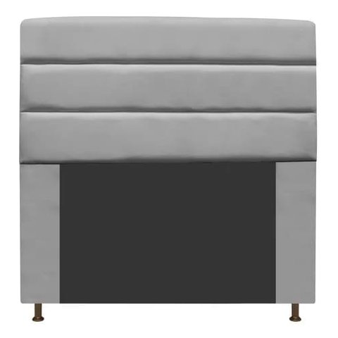 Cabeceira Estofada Turim 140CM Casal Courino Cinza - D A DECOR