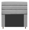Ver imagem 1 de Cabeceira Estofada Turim 140CM Casal Courino Cinza - D A DECOR