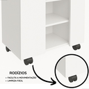 Ver mais imagens de Kit Armário Suspenso Espelheira Klein e Gabinete Premium para Banheiro - Jm3 Móveis:esp.branco+gab.b