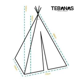Cabana Infantil Barraca Tenda Festa Pijama Teepee Branco - 3