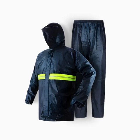 Conjunto Capa de Chuva Impermeável com Touca e Viseira - M