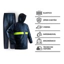 Ver imagem 3 de Conjunto Capa de Chuva Impermeável com Touca e Viseira - M