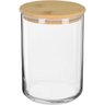 Pote Porta Mantimentos Home&co Tampa Bambu Vidro 750ml 14x10x10cm Transparente - 1