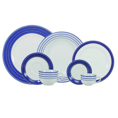 Conjunto De Jantar Chá E Café Em Porcelana Voyage 42 Peças