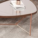 Ver imagem 3 de Mesa de Centro Orgânica Alamanda Espelhada Castanho Bronze