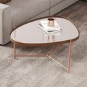Ver imagem 2 de Mesa de Centro Orgânica Alamanda Espelhada Castanho Bronze