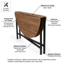Ver imagem 2 de Mesa de Jantar 4 Lugares Redonda Dobrável Prática Noronha - Straub Web