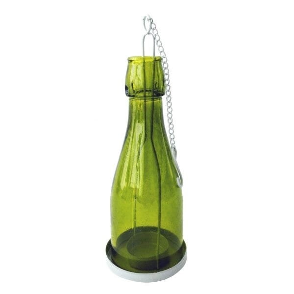 Lanterna Decorativa em Vidro Estilo Garrafa 23cmx8cm Isadora Design - 1