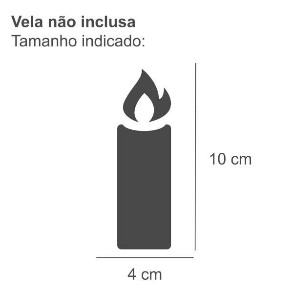 Lanterna Decorativa em Vidro Estilo Garrafa 23cmx8cm Isadora Design - 3